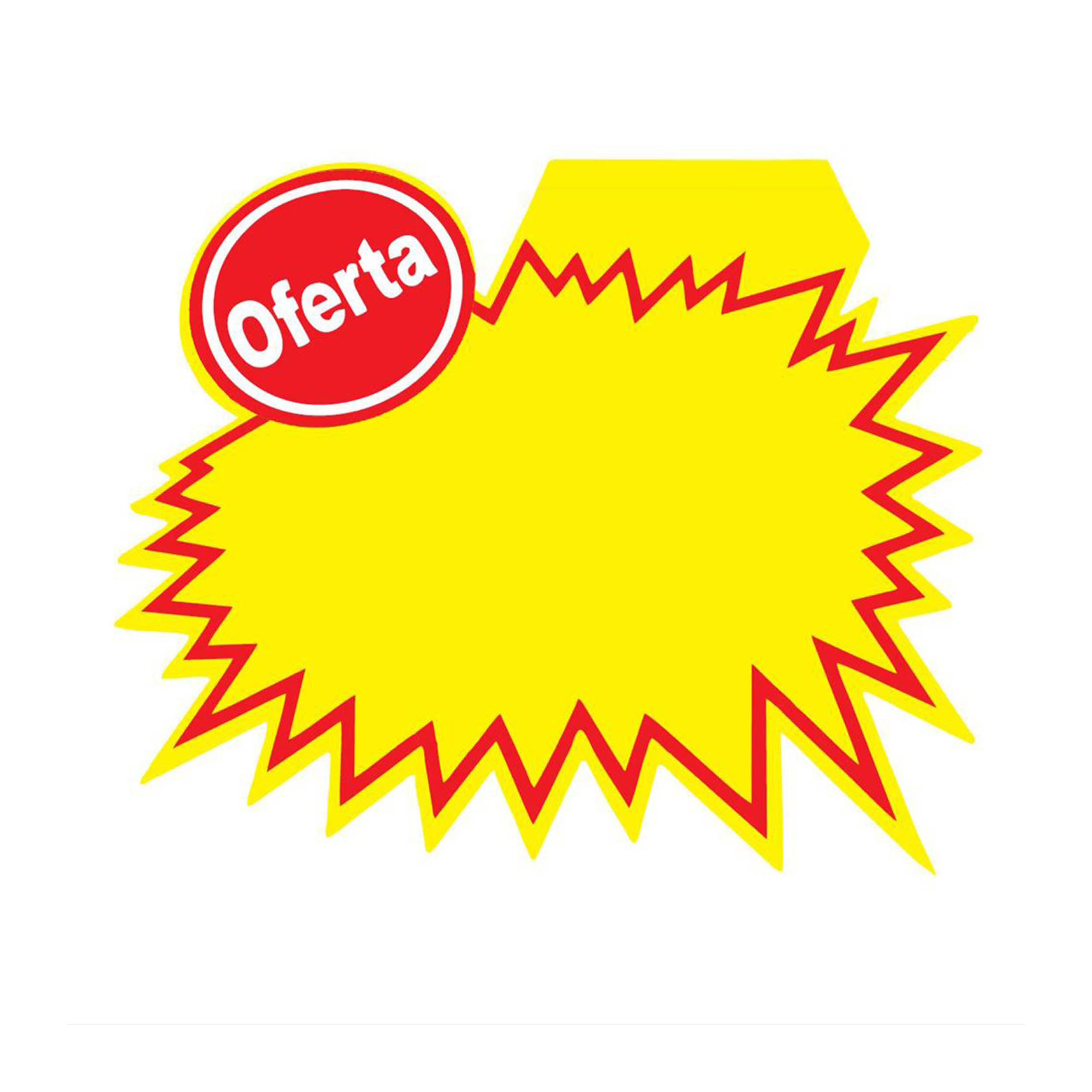 Cartaz Duplex  Splash Oferta Lateral Amarelo C/ aba 20x27